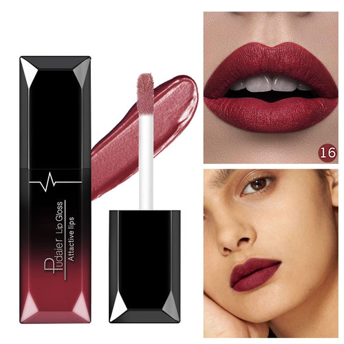 Pudaier 21 Colors Natural Matte Lipsticks Long Lasting Perfect Tint Matt Lip Makeup For Women Professional Lip Stick Waterproof - Tous-Chez-Max